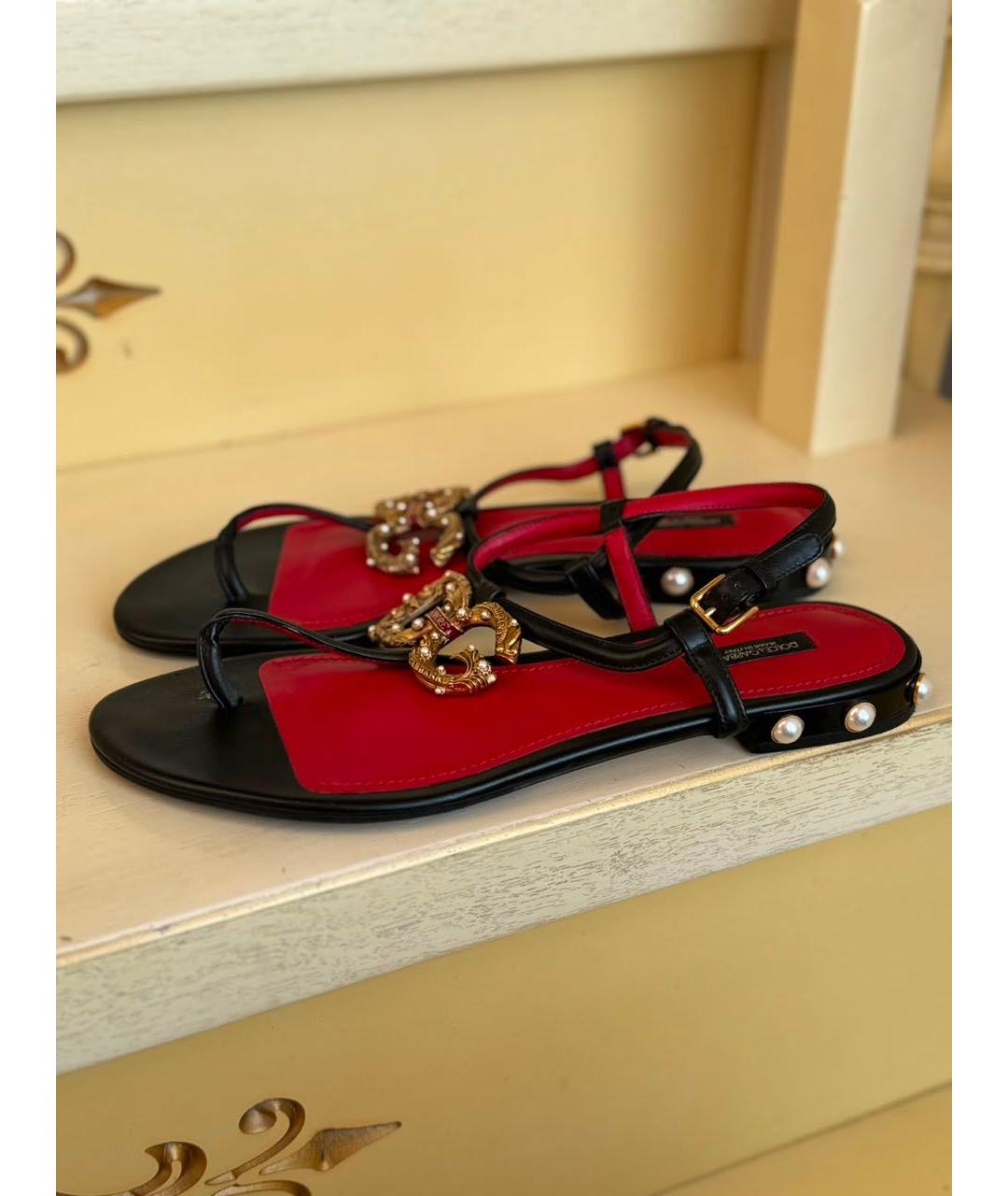 DOLCE&GABBANA Черные сандалии, фото 9