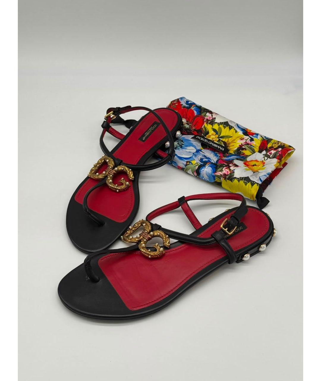 DOLCE&GABBANA Черные сандалии, фото 3