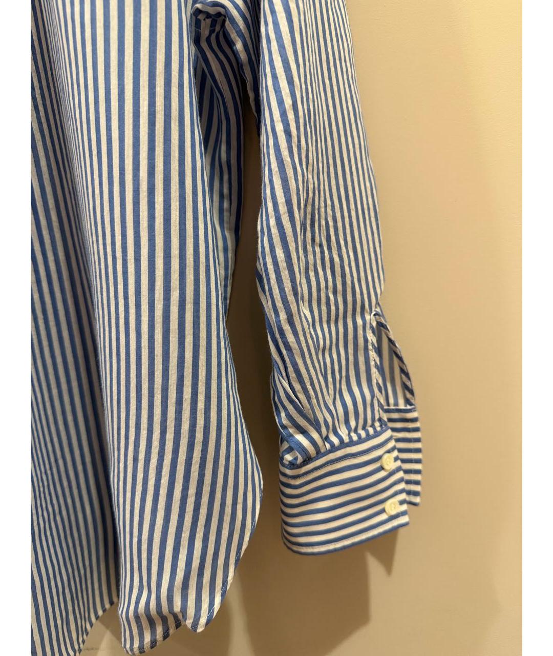 BRUNELLO CUCINELLI Синяя хлопковая рубашка, фото 4