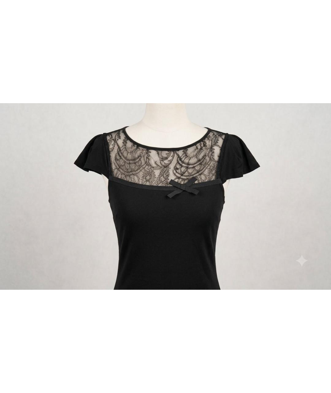 RED VALENTINO Черное коктейльное платье, фото 3