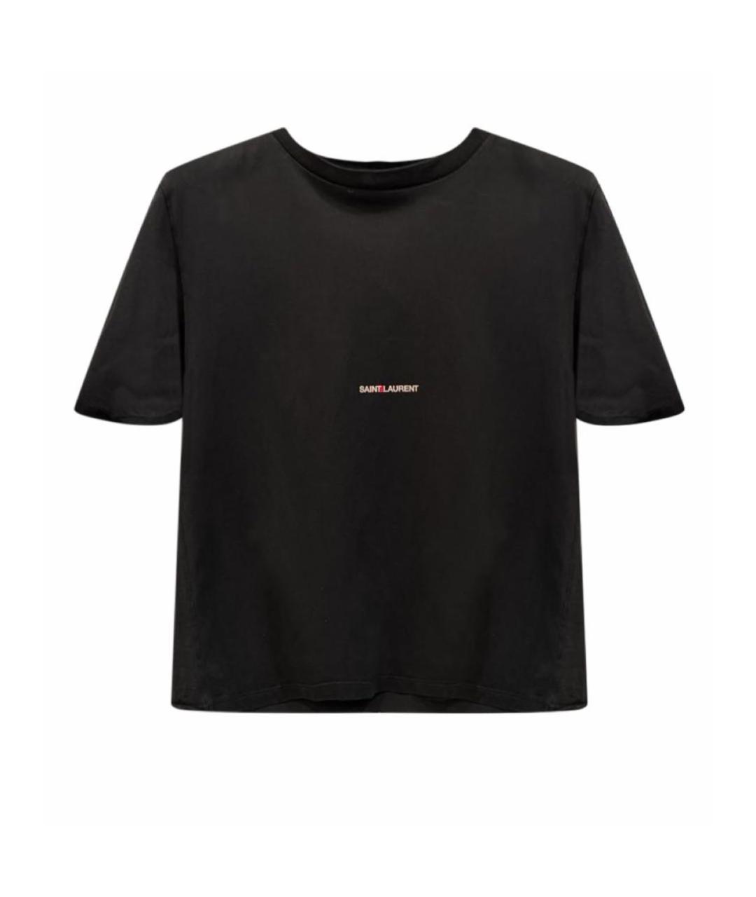 SAINT LAURENT Черная хлопковая футболка, фото 9