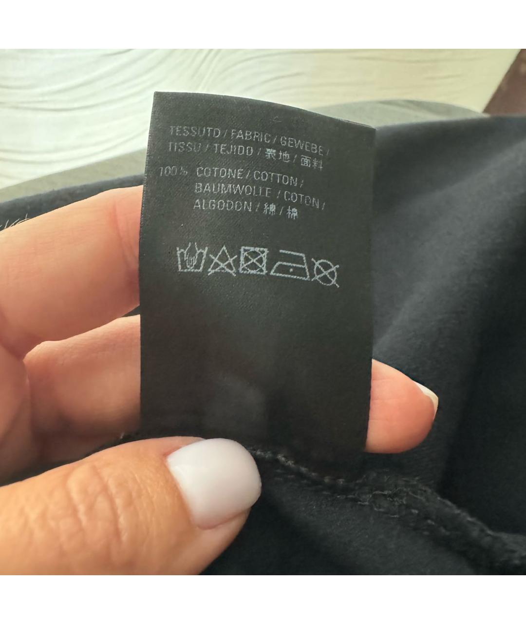 BALENCIAGA Черная хлопковая футболка, фото 8