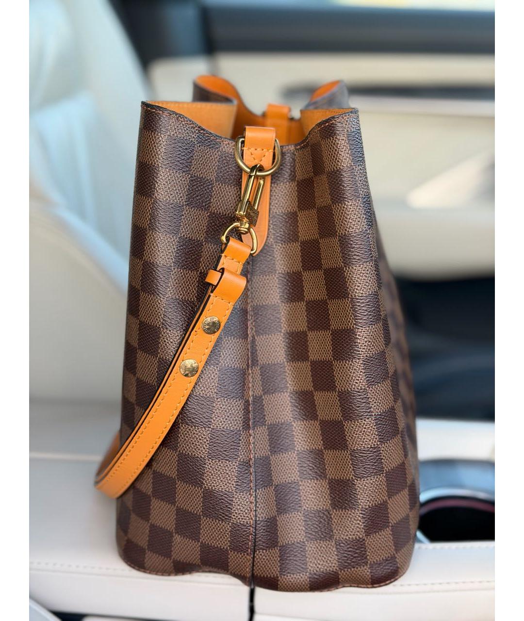 LOUIS VUITTON Коричневая канва сумка через плечо, фото 2