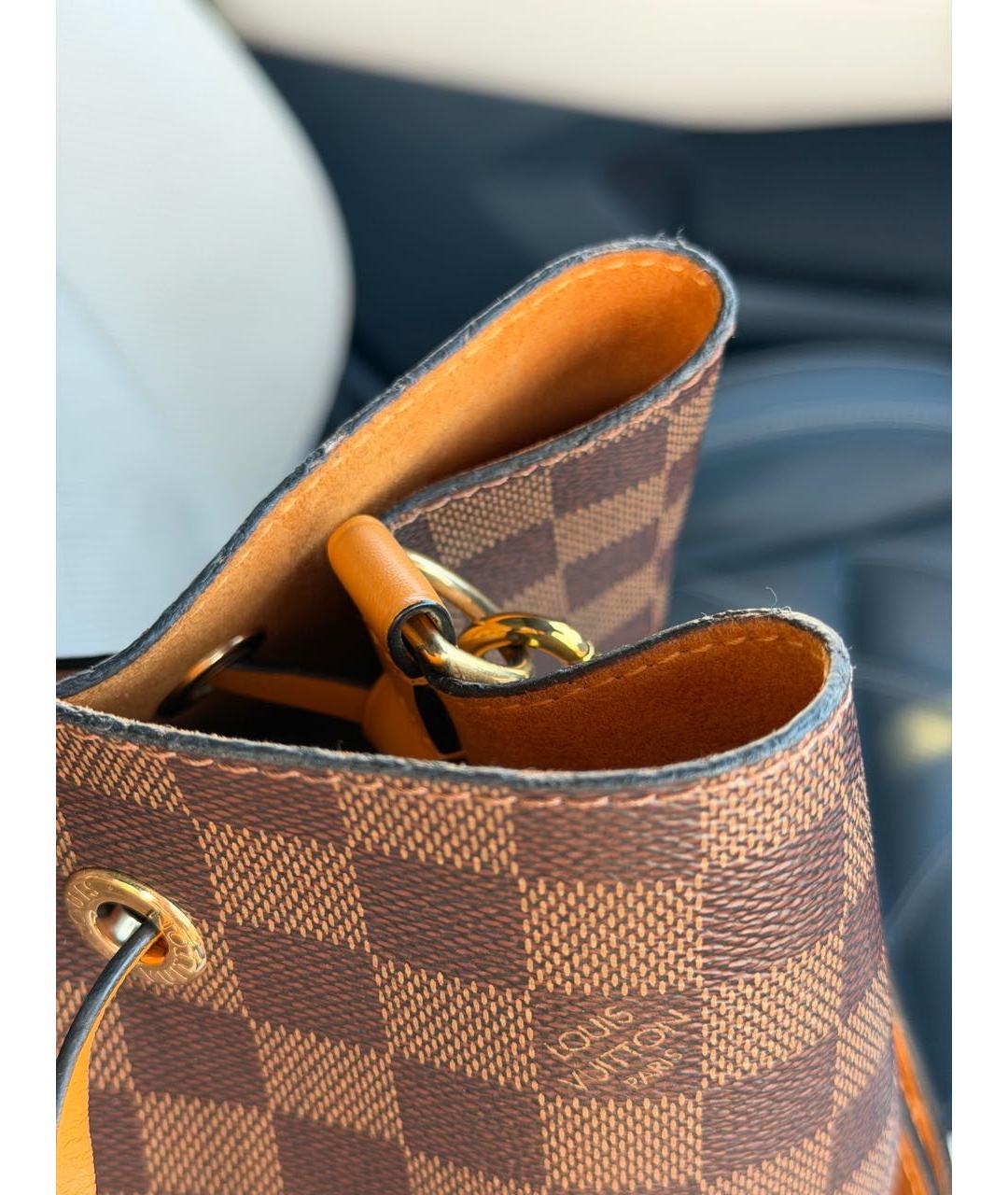 LOUIS VUITTON Коричневая канва сумка через плечо, фото 5
