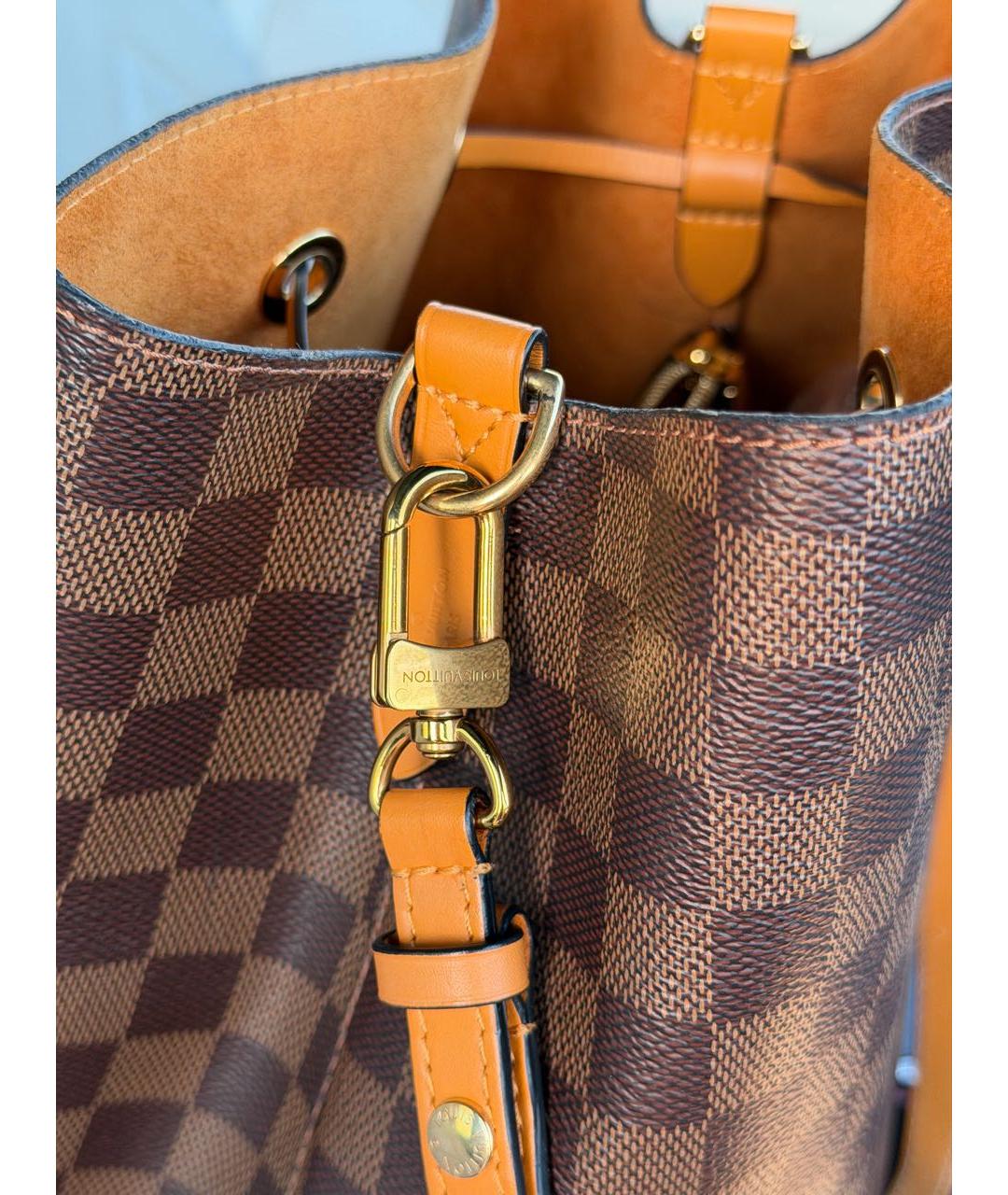 LOUIS VUITTON Коричневая канва сумка через плечо, фото 6