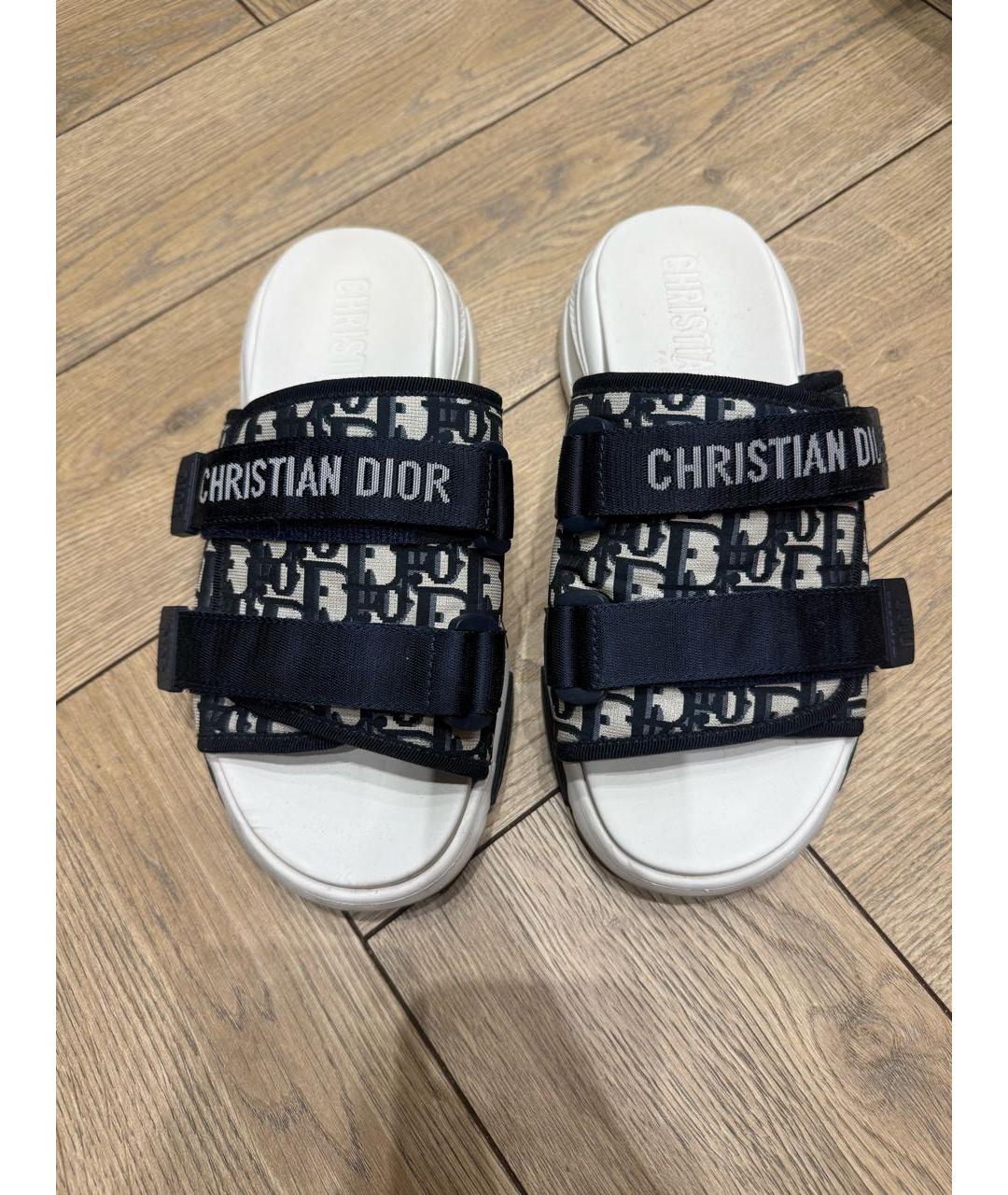 CHRISTIAN DIOR Мульти текстильные сандалии, фото 2