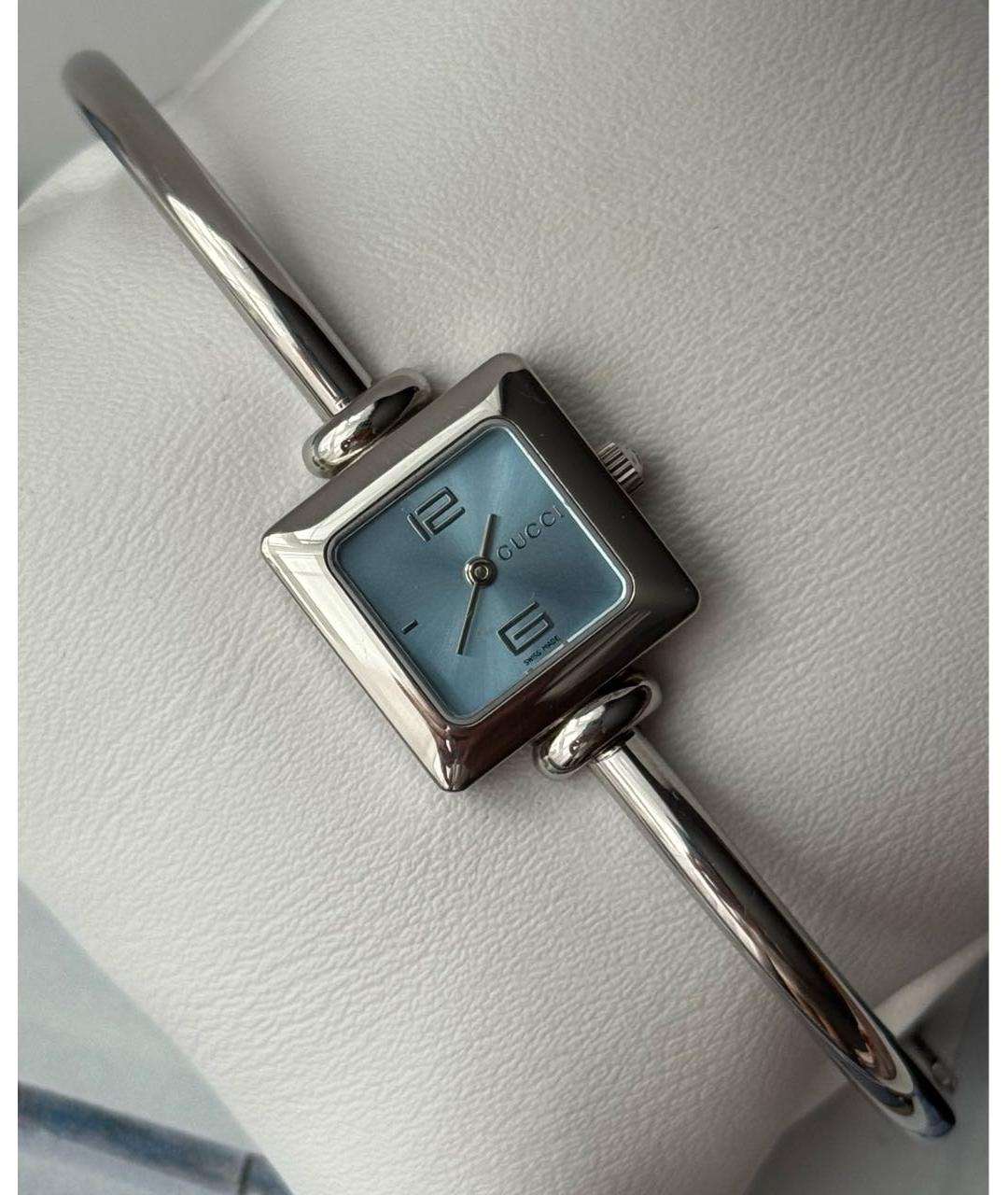 GUCCI Серебряные стальные часы, фото 3
