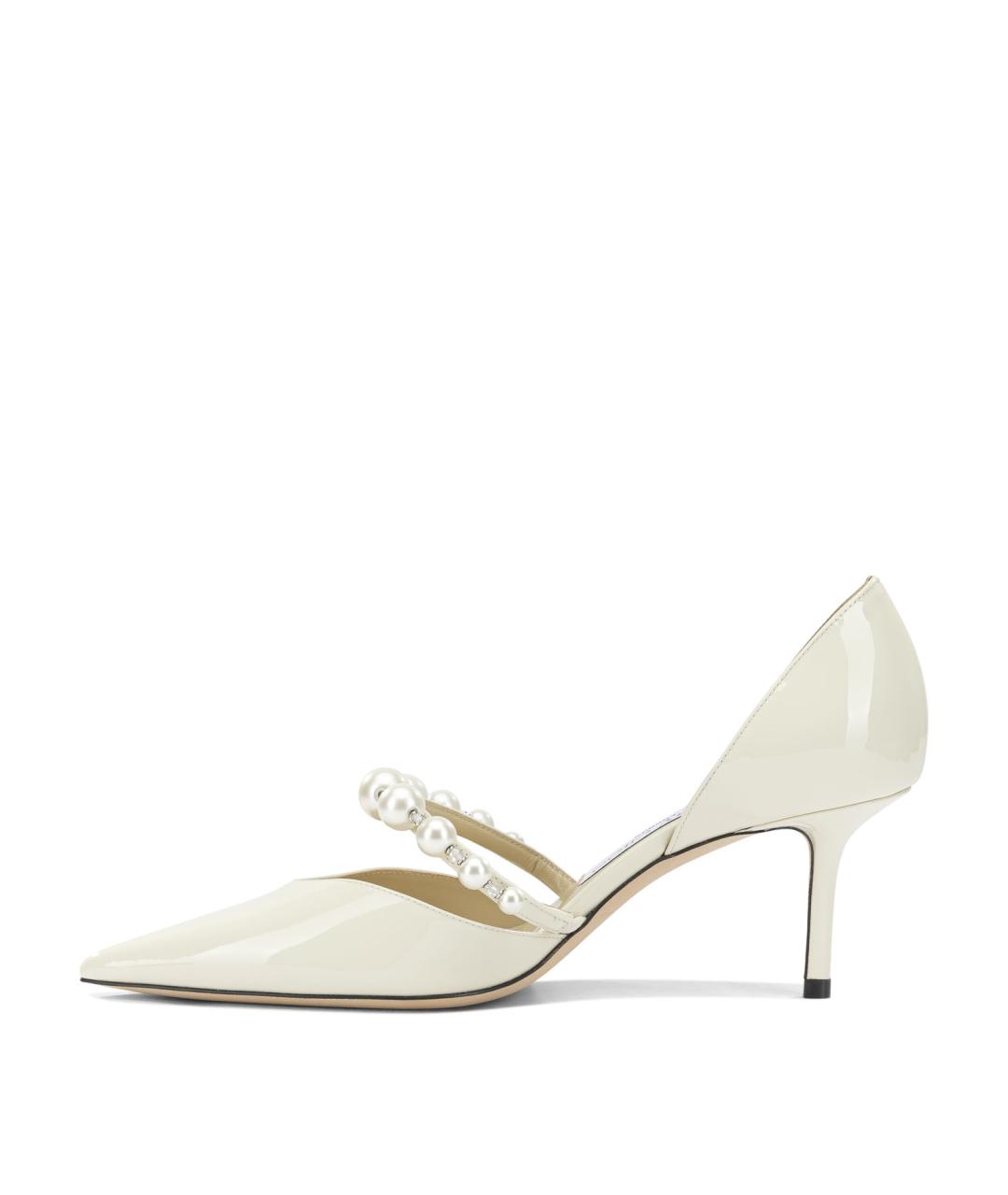 JIMMY CHOO Белые кожаные туфли, фото 3