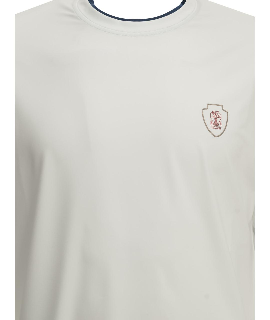 BRUNELLO CUCINELLI Белая футболка, фото 3