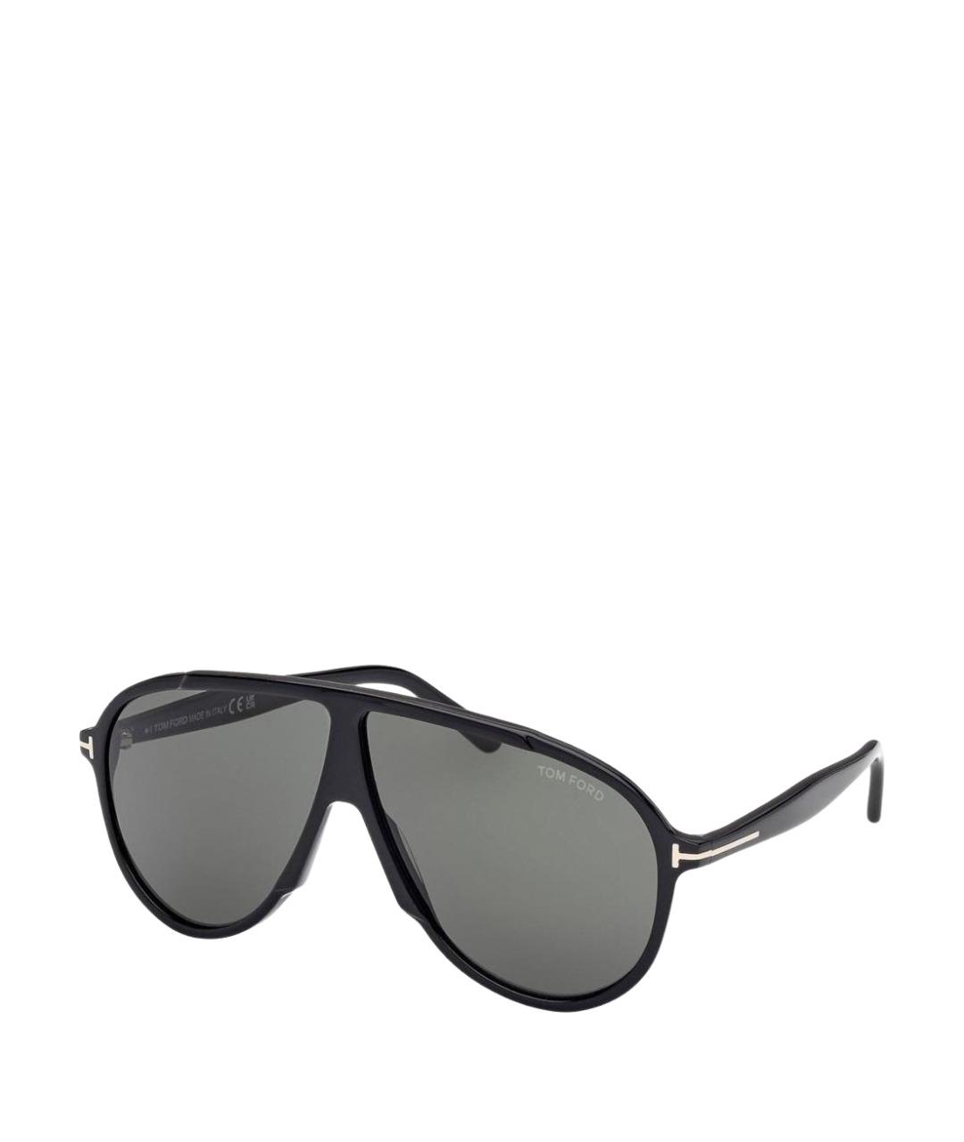 TOM FORD Черные пластиковые солнцезащитные очки, фото 1