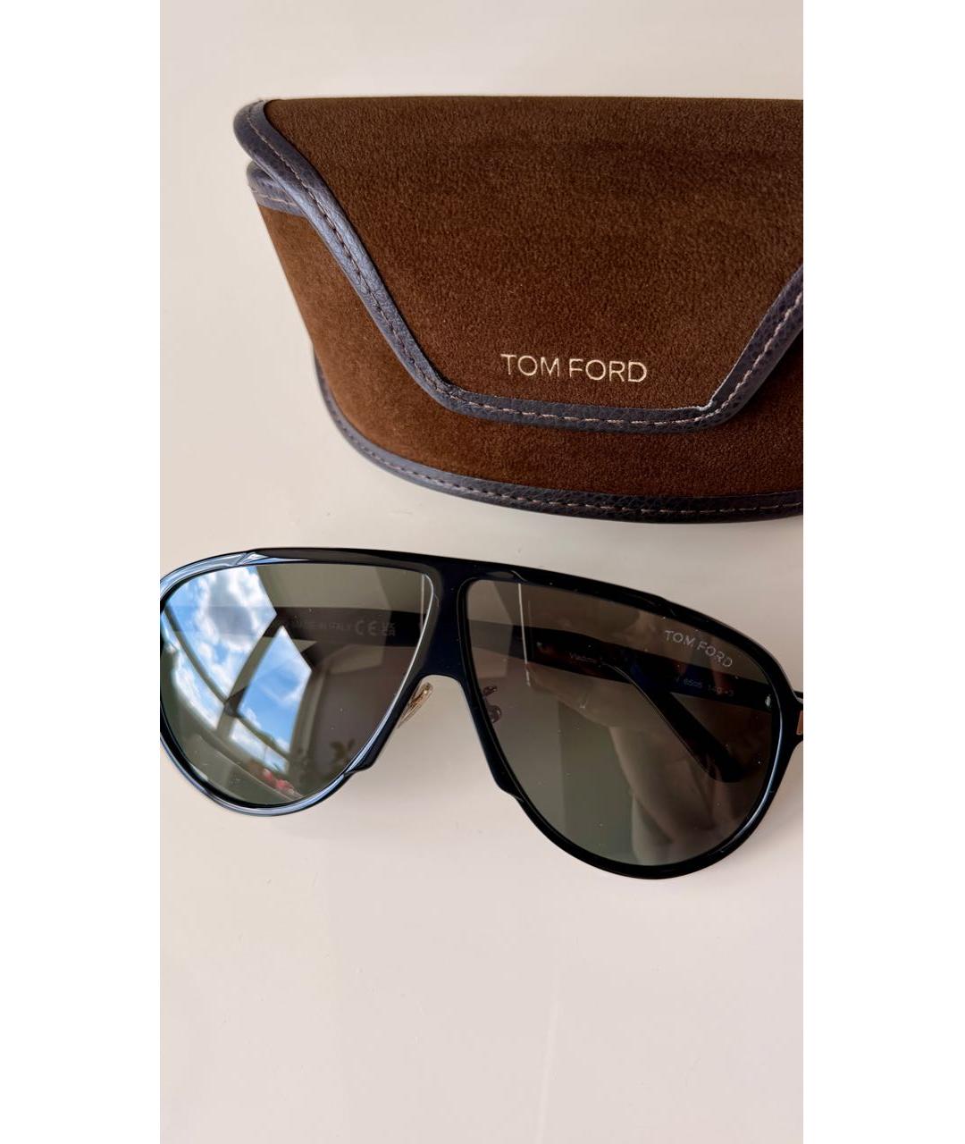 TOM FORD Черные пластиковые солнцезащитные очки, фото 2