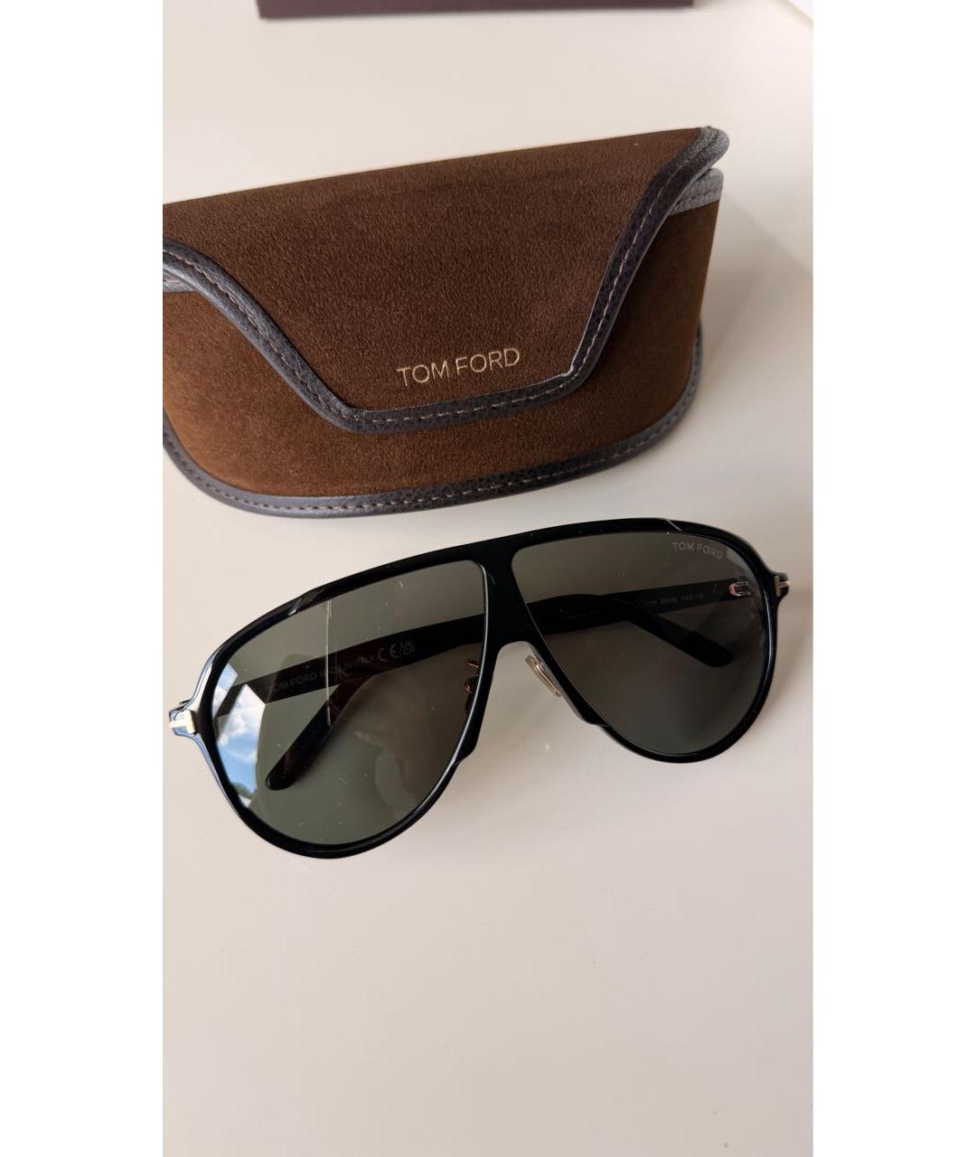 TOM FORD Черные пластиковые солнцезащитные очки, фото 3