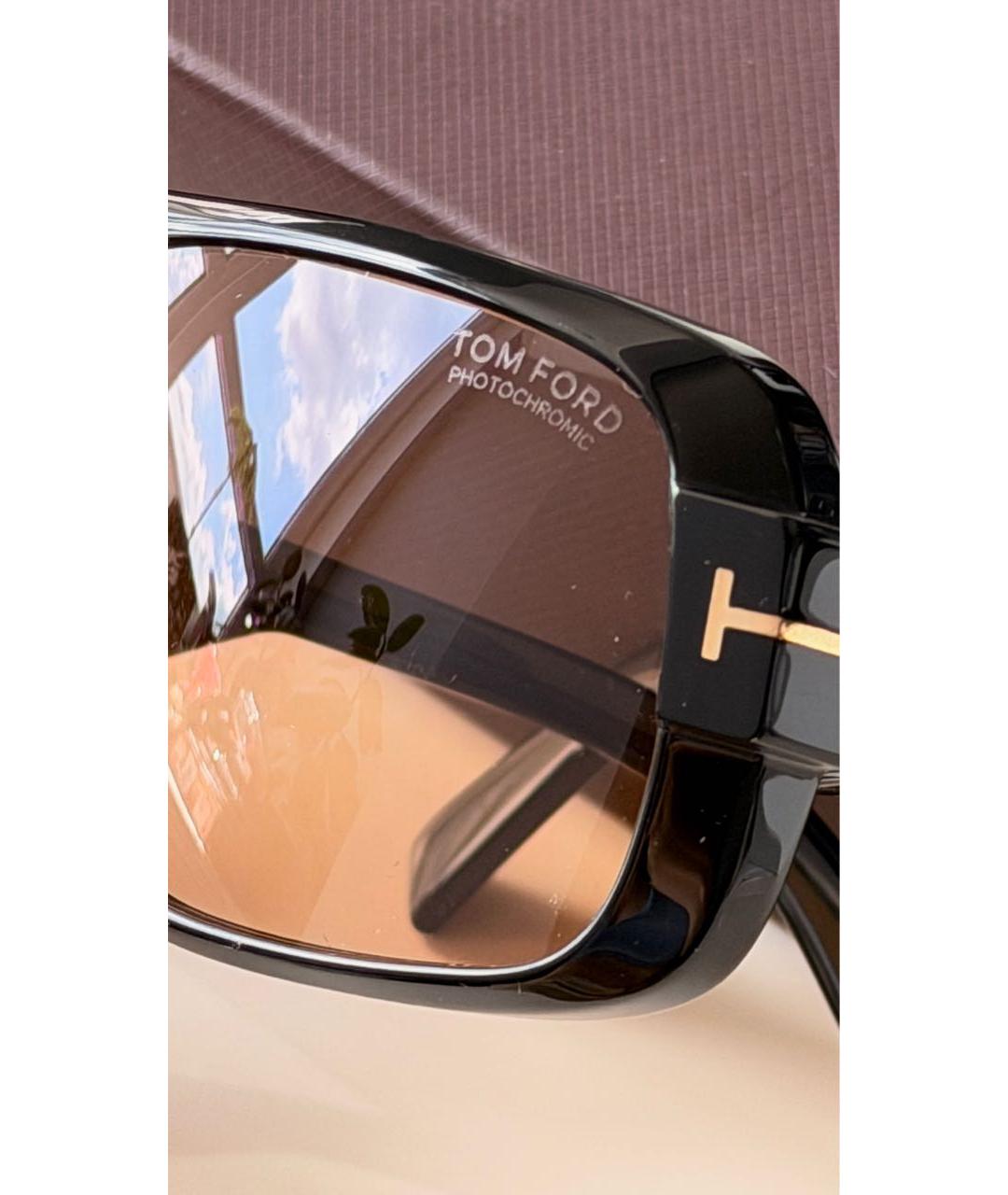 TOM FORD Черные пластиковые солнцезащитные очки, фото 4