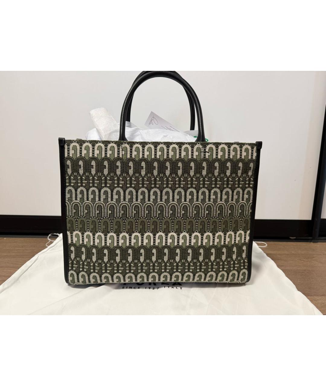 FURLA Мульти жаккардовая сумка тоут, фото 5