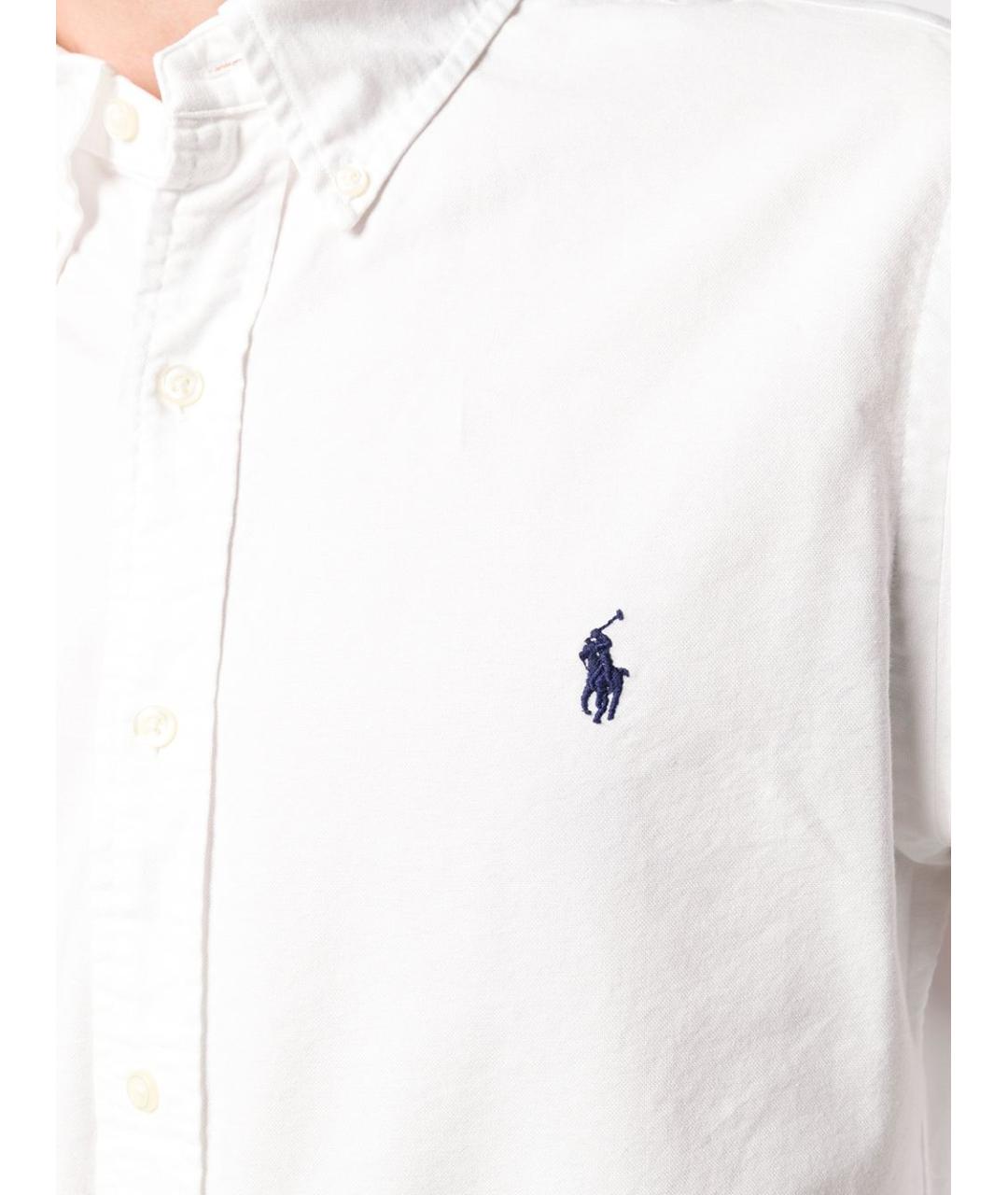 POLO RALPH LAUREN Белая хлопковая кэжуал рубашка, фото 5