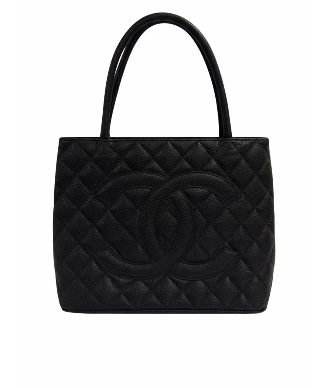 CHANEL Черная кожаная сумка тоут, фото 1