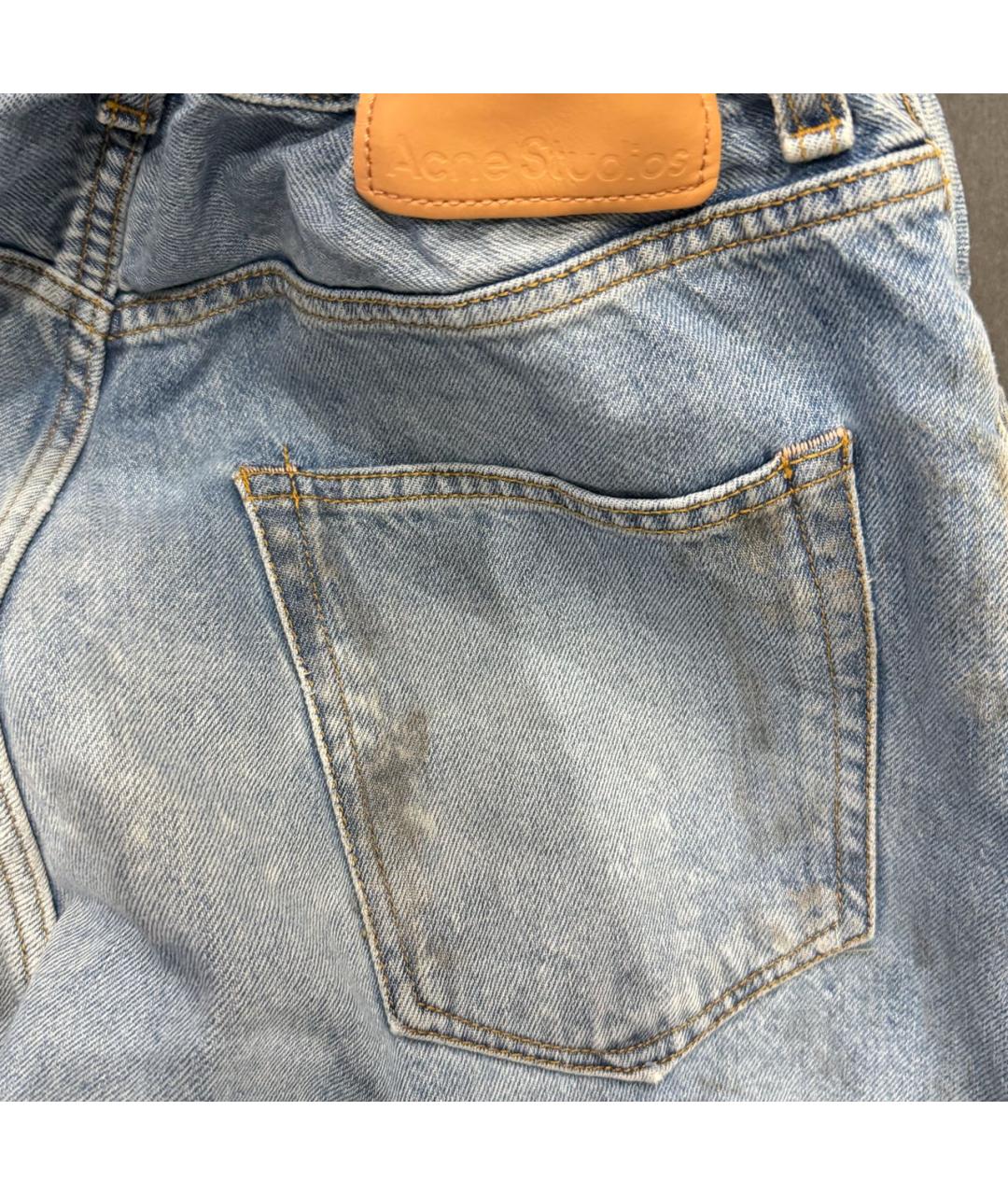 ACNE STUDIOS Голубые хлопковые джинсы клеш, фото 3
