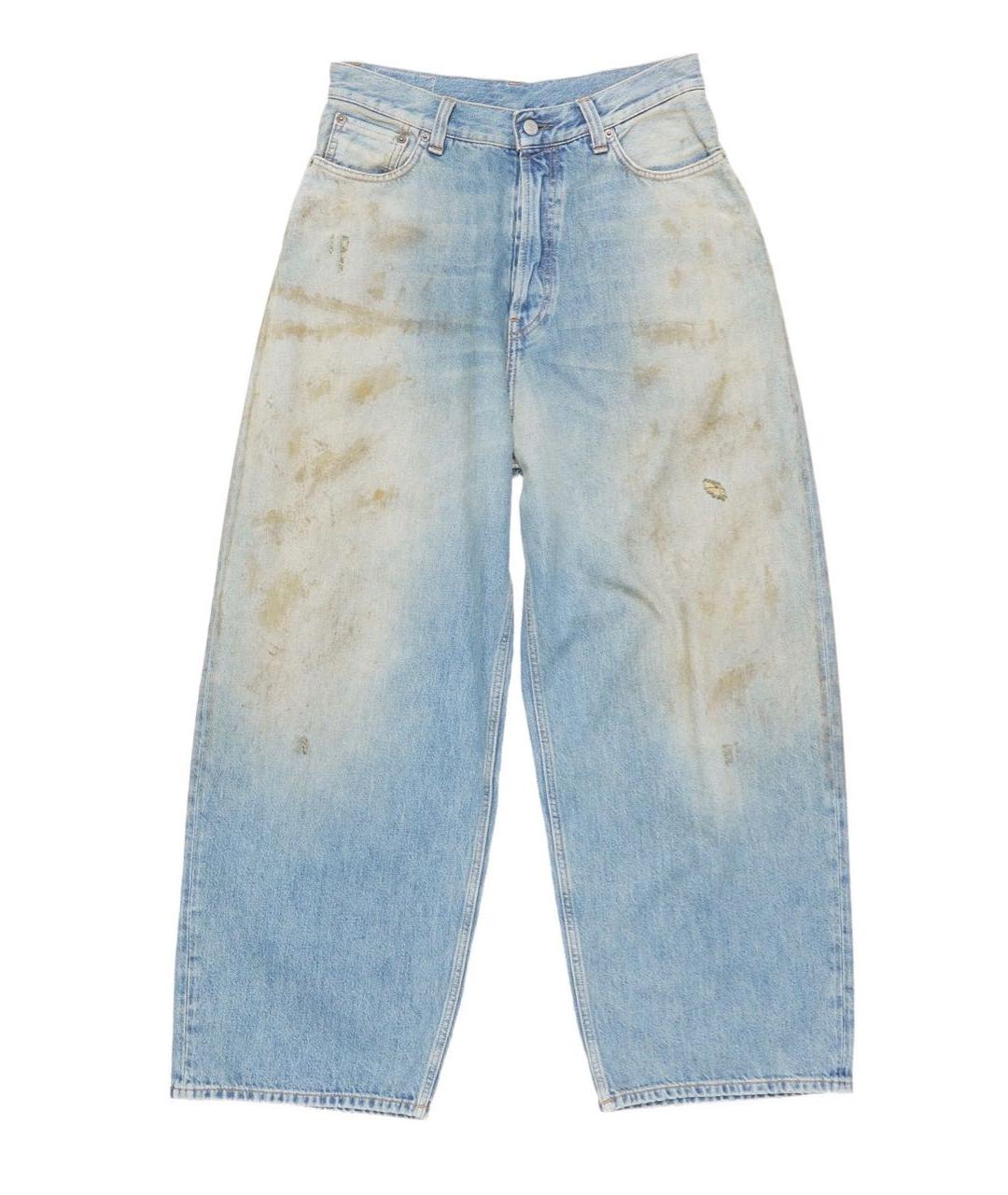 ACNE STUDIOS Голубые хлопковые джинсы клеш, фото 4