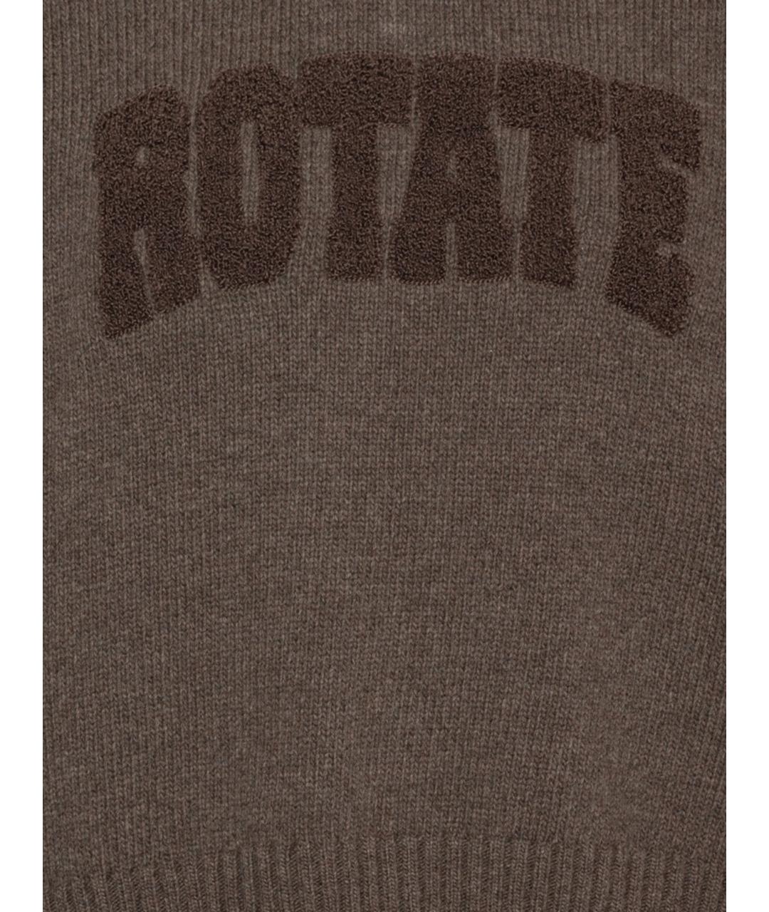 ROTATE Коричневый шерстяной джемпер / свитер, фото 6