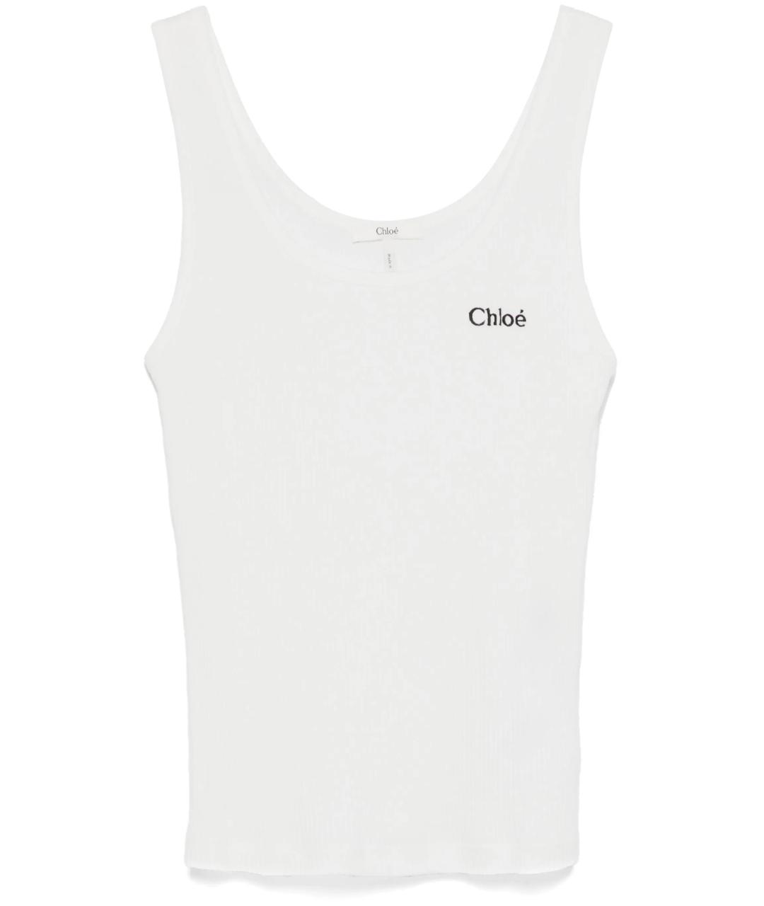 CHLOE Белая хлопковая майка, фото 1
