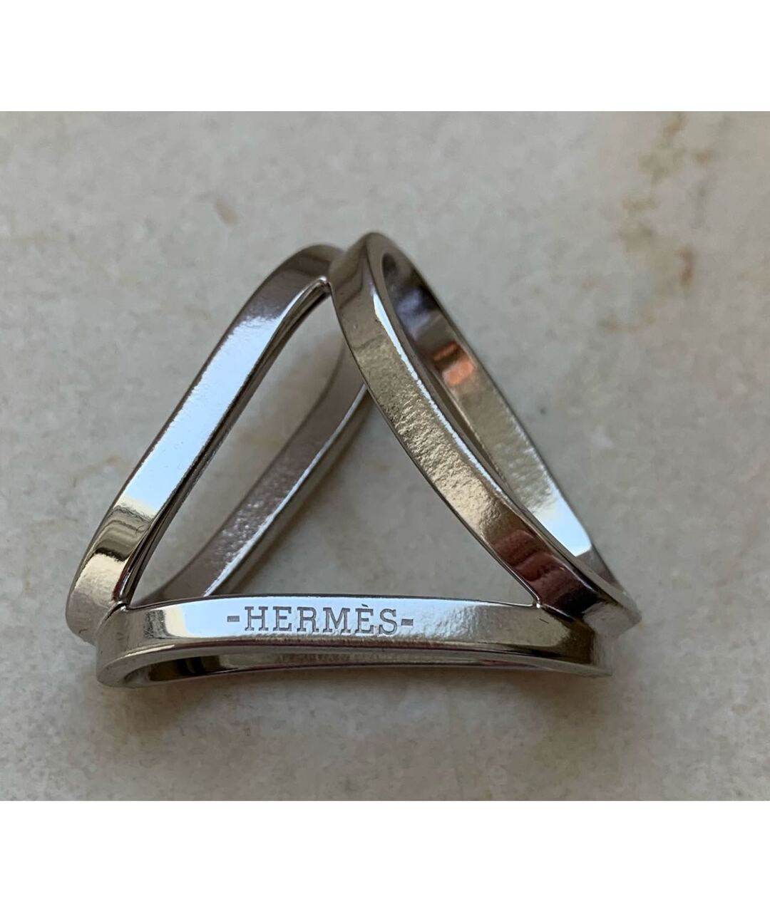 HERMES PRE-OWNED Серебряное металлическое кольцо, фото 5