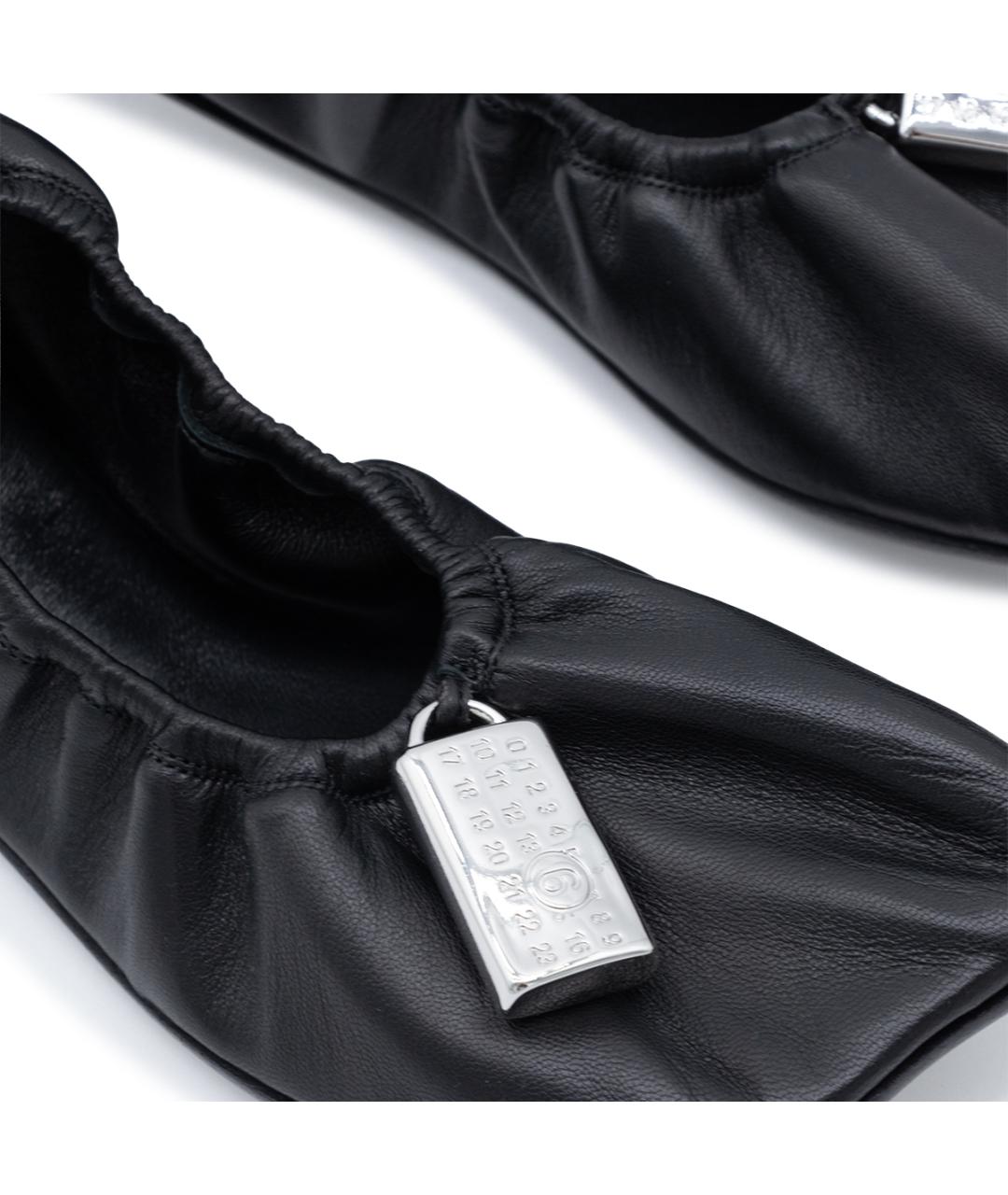 MM6 MAISON MARGIELA Черные кожаные балетки, фото 4