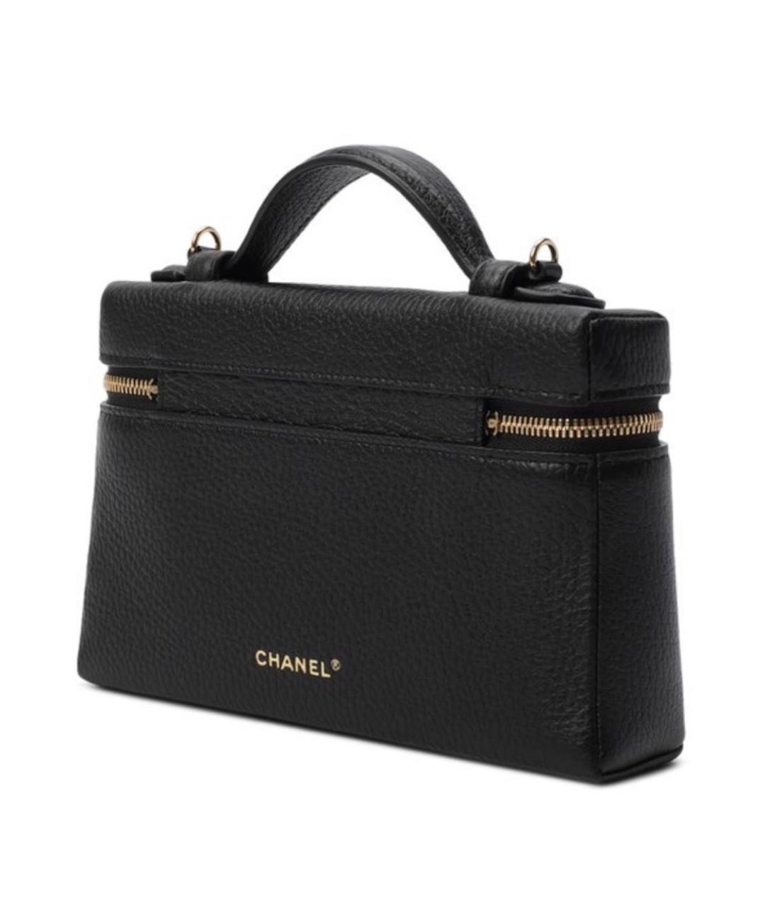 CHANEL Черная кожаная сумка через плечо, фото 3