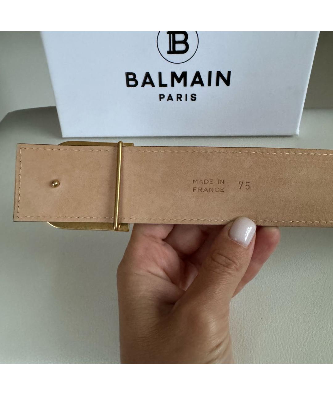 BALMAIN Черный кожаный ремень, фото 8