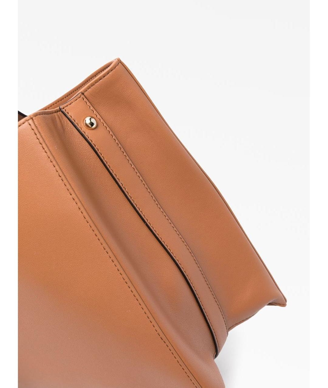 FURLA Коричневая кожаная сумка тоут, фото 5