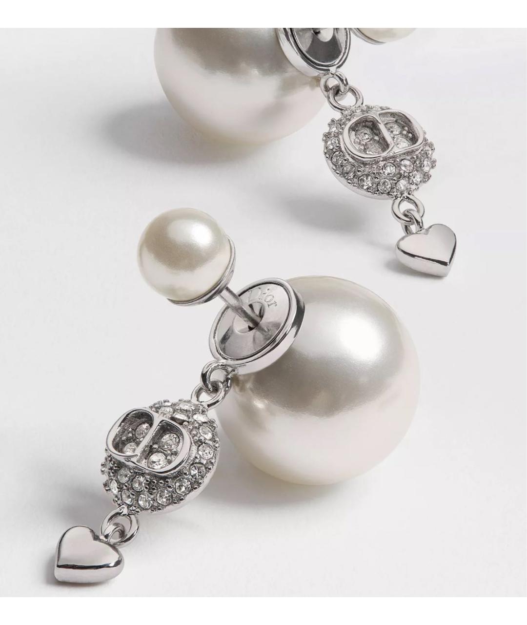CHRISTIAN DIOR Серебряные металлические серьги, фото 2