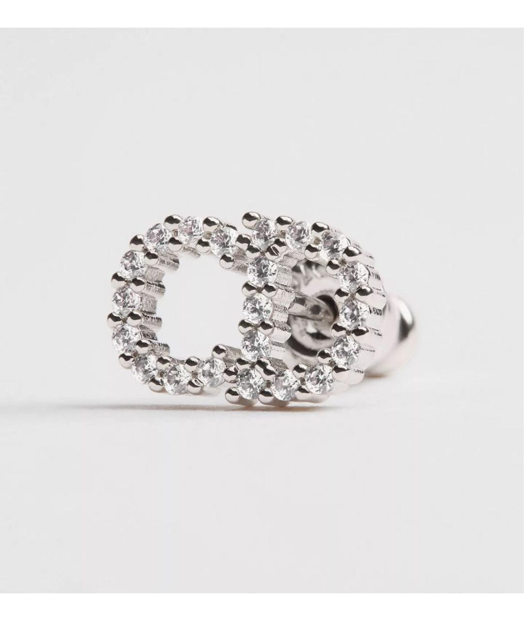 CHRISTIAN DIOR Серебряные металлические серьги, фото 3