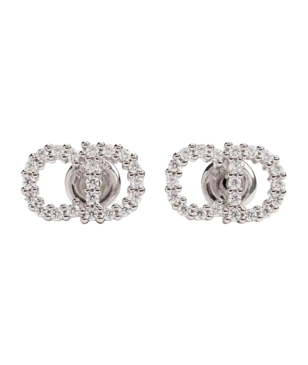 CHRISTIAN DIOR Серебряные металлические серьги, фото 1