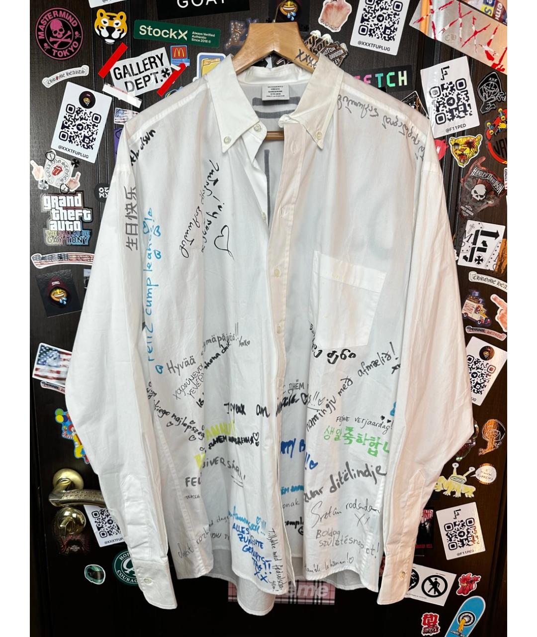 VETEMENTS Белая хлопковая кэжуал рубашка, фото 10