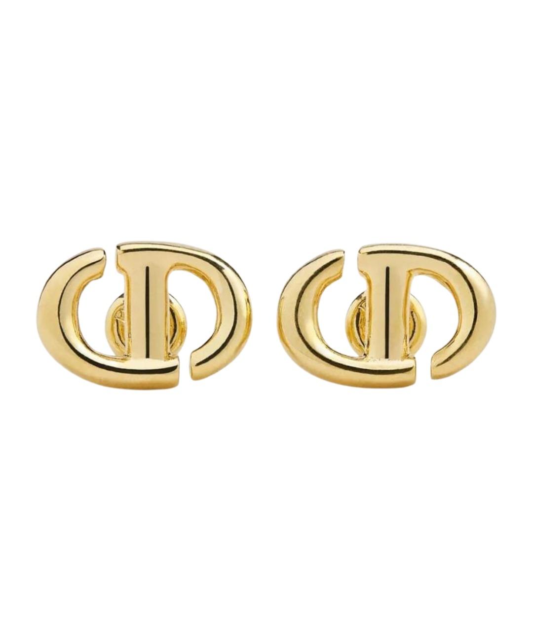 CHRISTIAN DIOR Золотые металлические серьги, фото 1