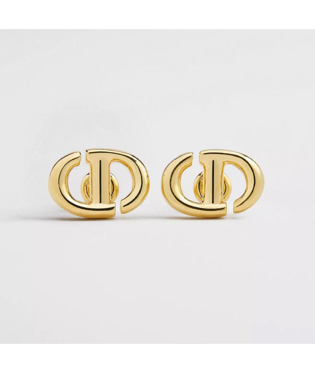 CHRISTIAN DIOR Золотые металлические серьги, фото 5