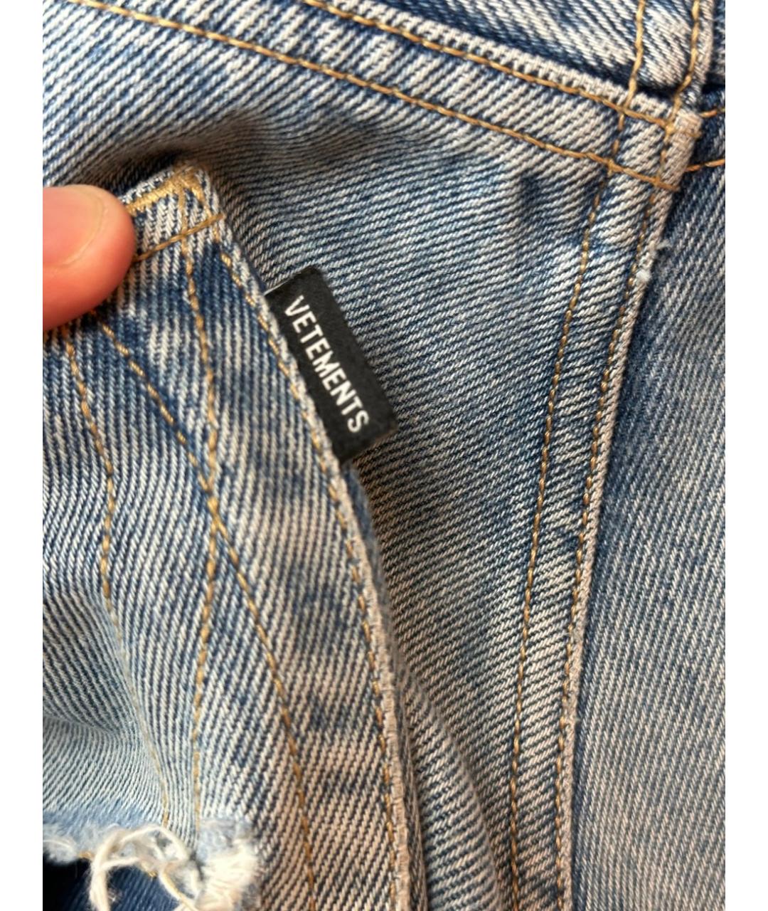 VETEMENTS Голубые хлопковые джинсы, фото 9