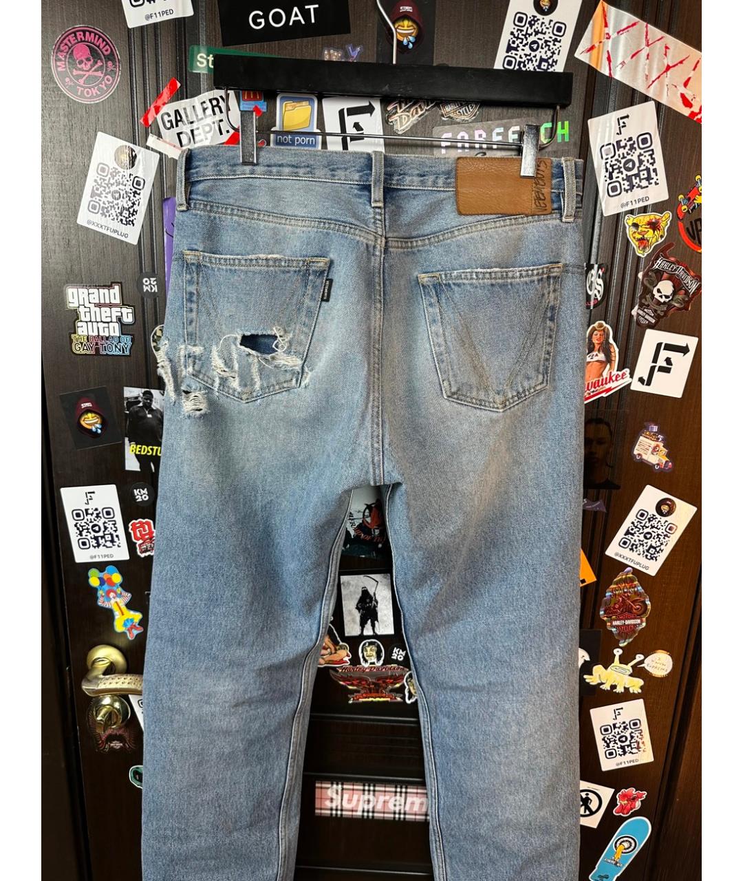 VETEMENTS Голубые хлопковые джинсы, фото 4