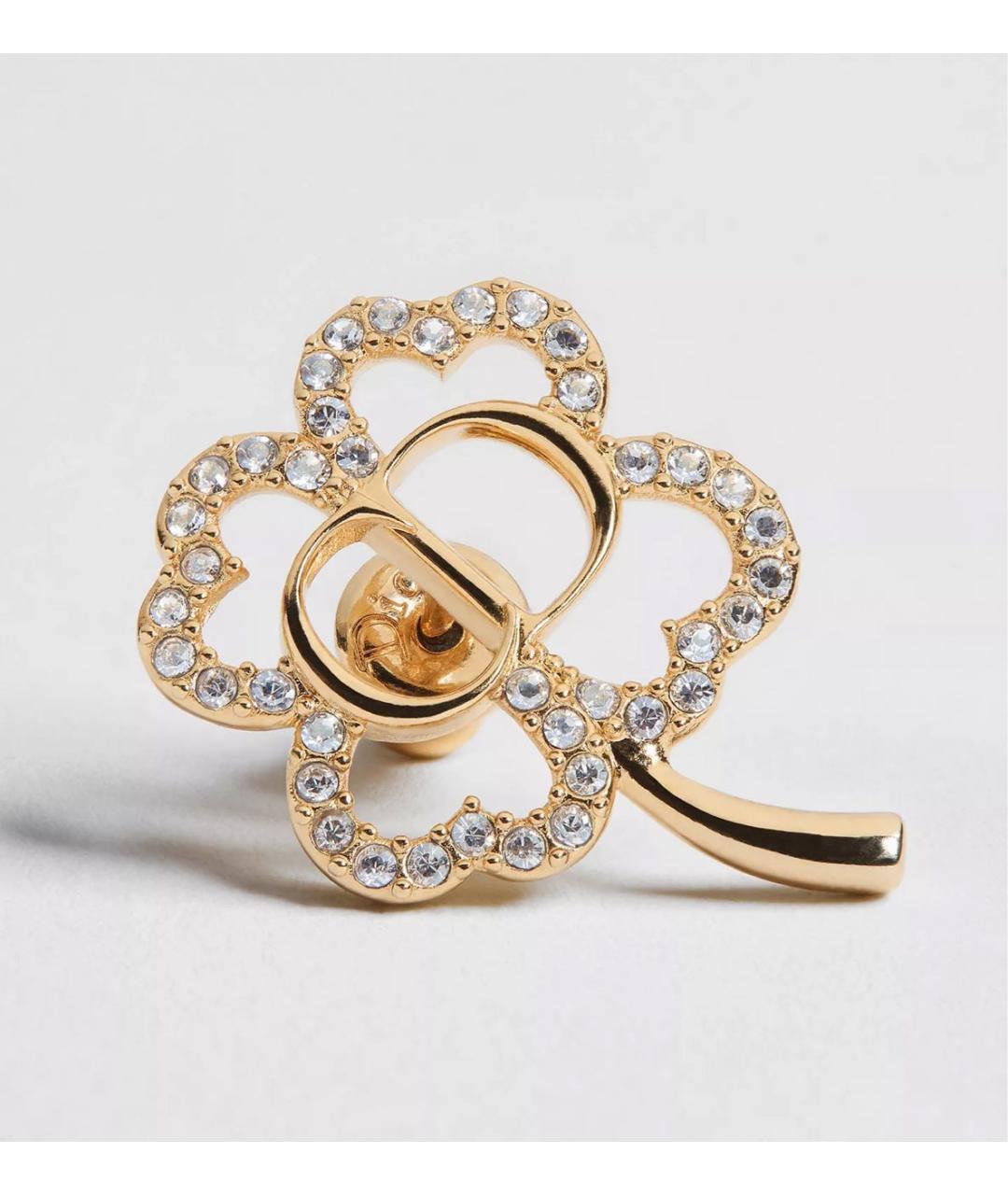 CHRISTIAN DIOR Золотые металлические серьги, фото 4