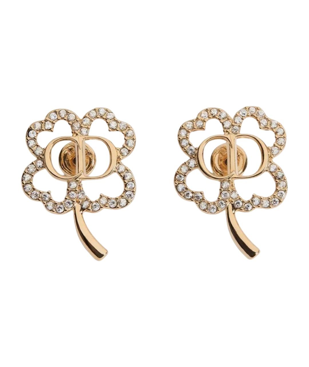 CHRISTIAN DIOR Золотые металлические серьги, фото 1
