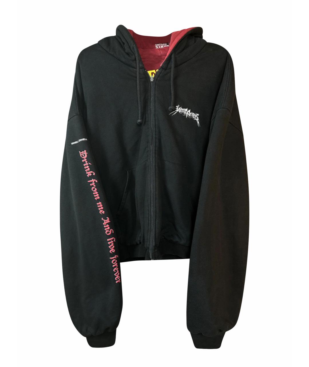 VETEMENTS Черная хлопковая куртка, фото 1