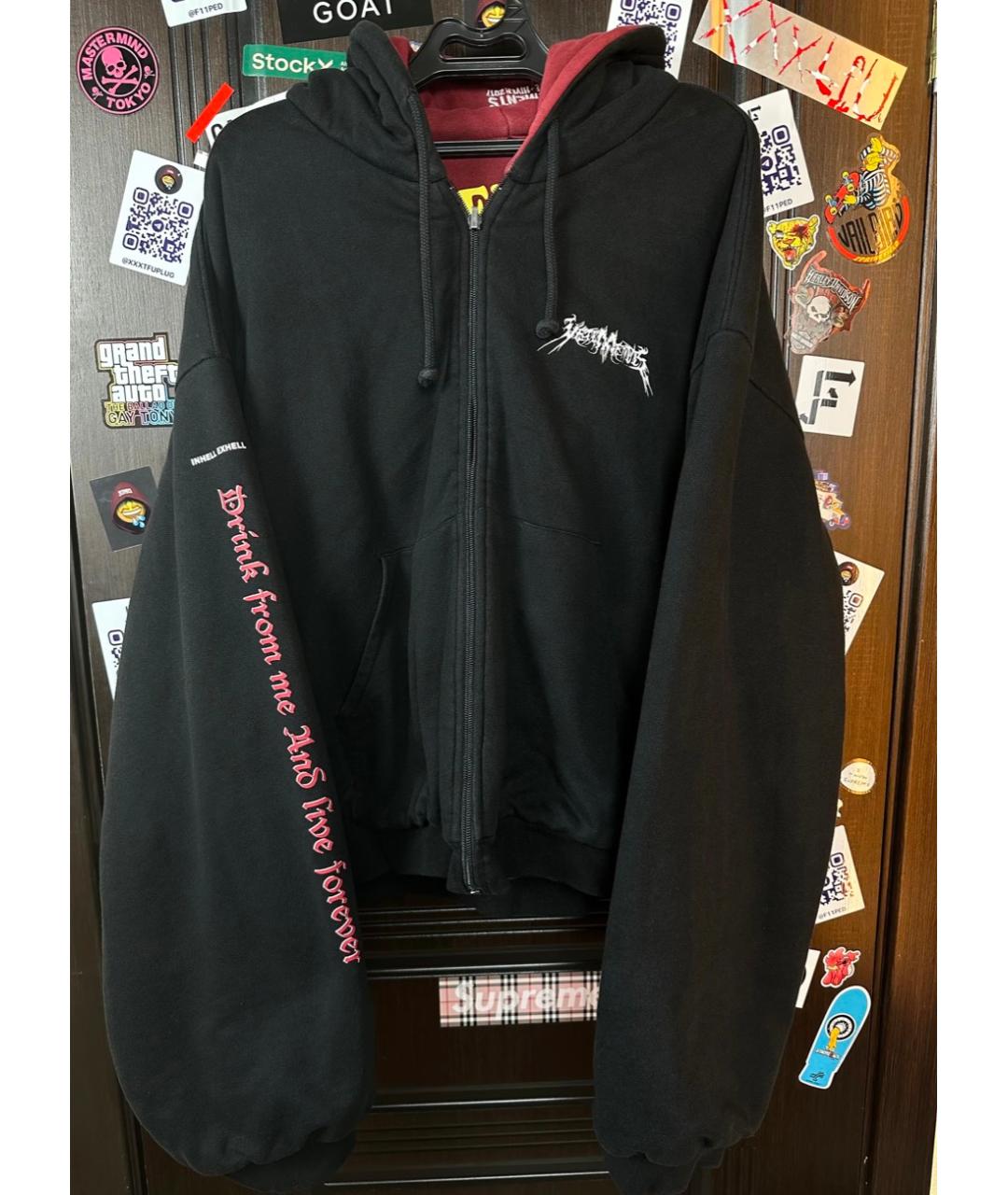 VETEMENTS Черная хлопковая куртка, фото 2