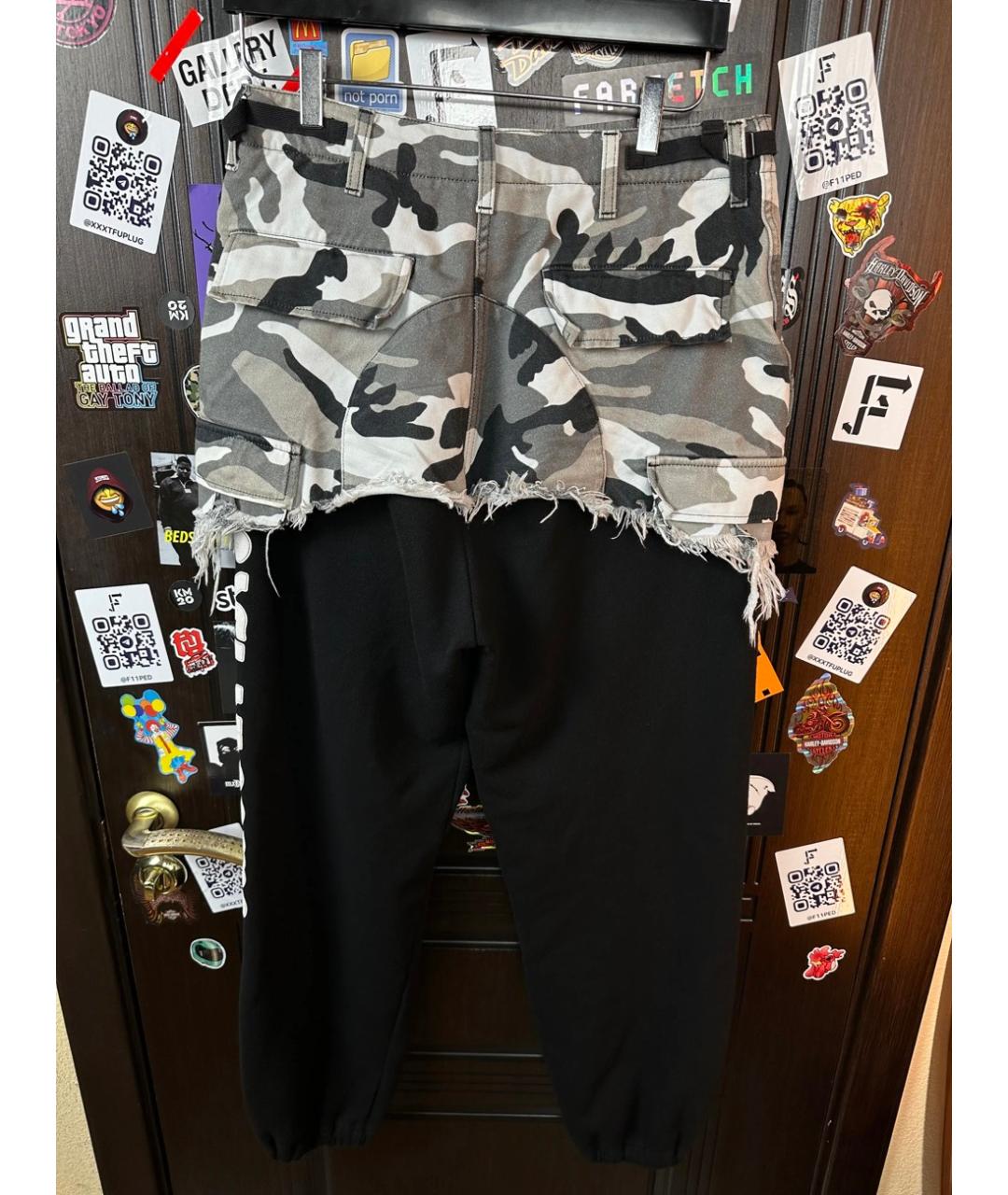 VETEMENTS Черные хлопковые повседневные брюки, фото 7