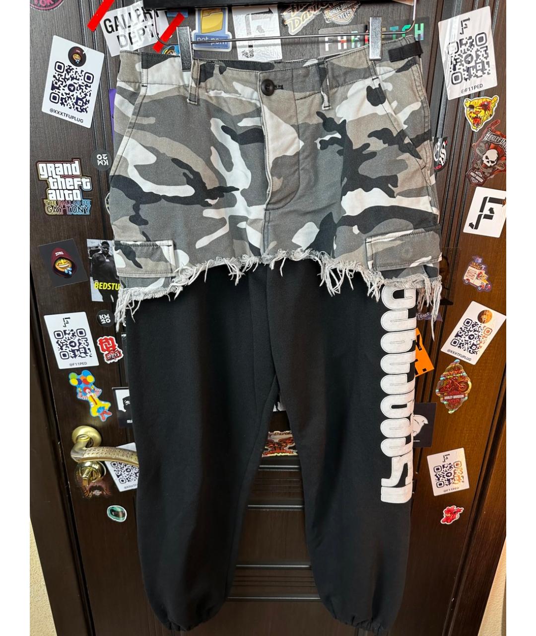 VETEMENTS Черные хлопковые повседневные брюки, фото 8