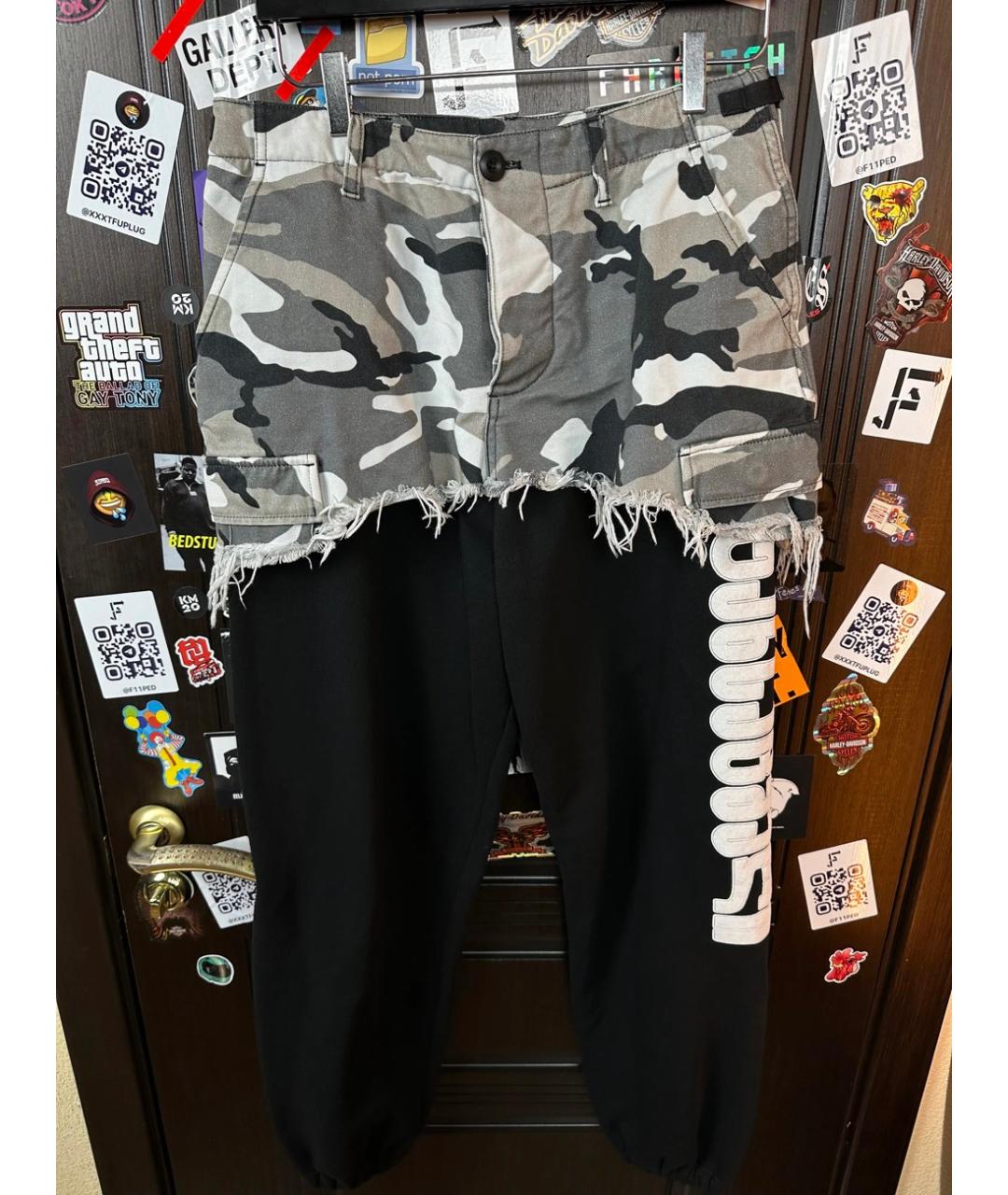 VETEMENTS Черные хлопковые повседневные брюки, фото 9