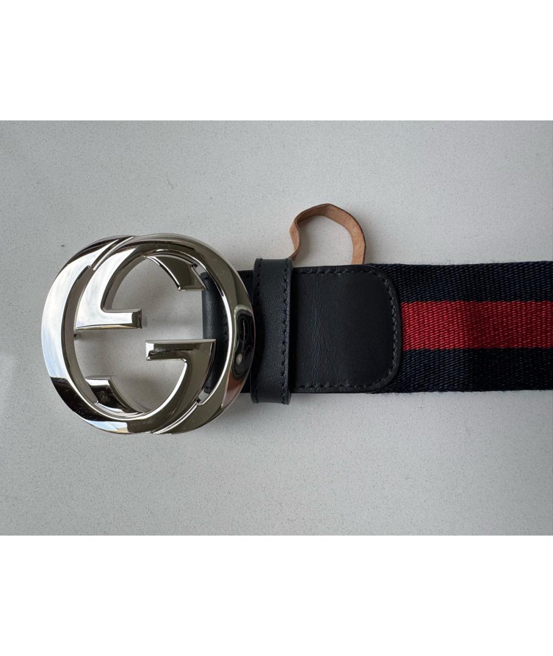 GUCCI Темно-синий ремень, фото 2