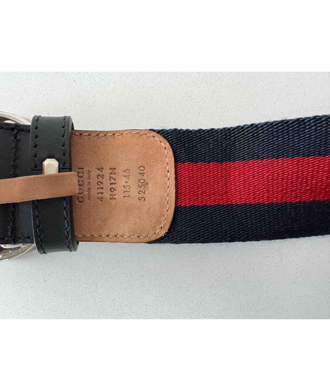 GUCCI Темно-синий ремень, фото 3