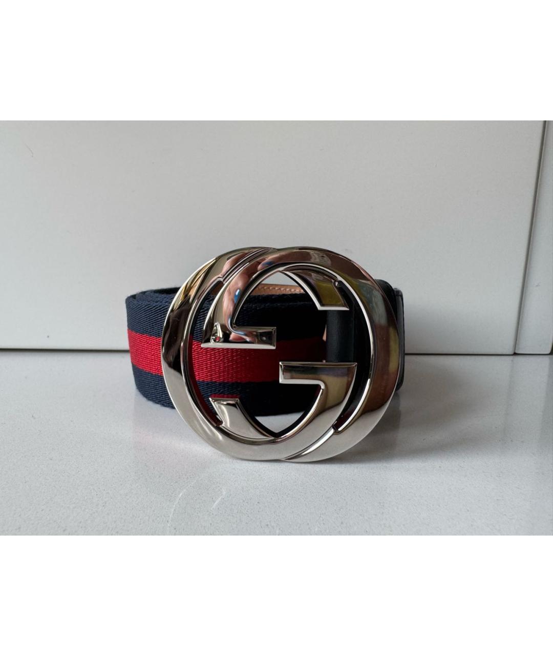 GUCCI Темно-синий ремень, фото 7
