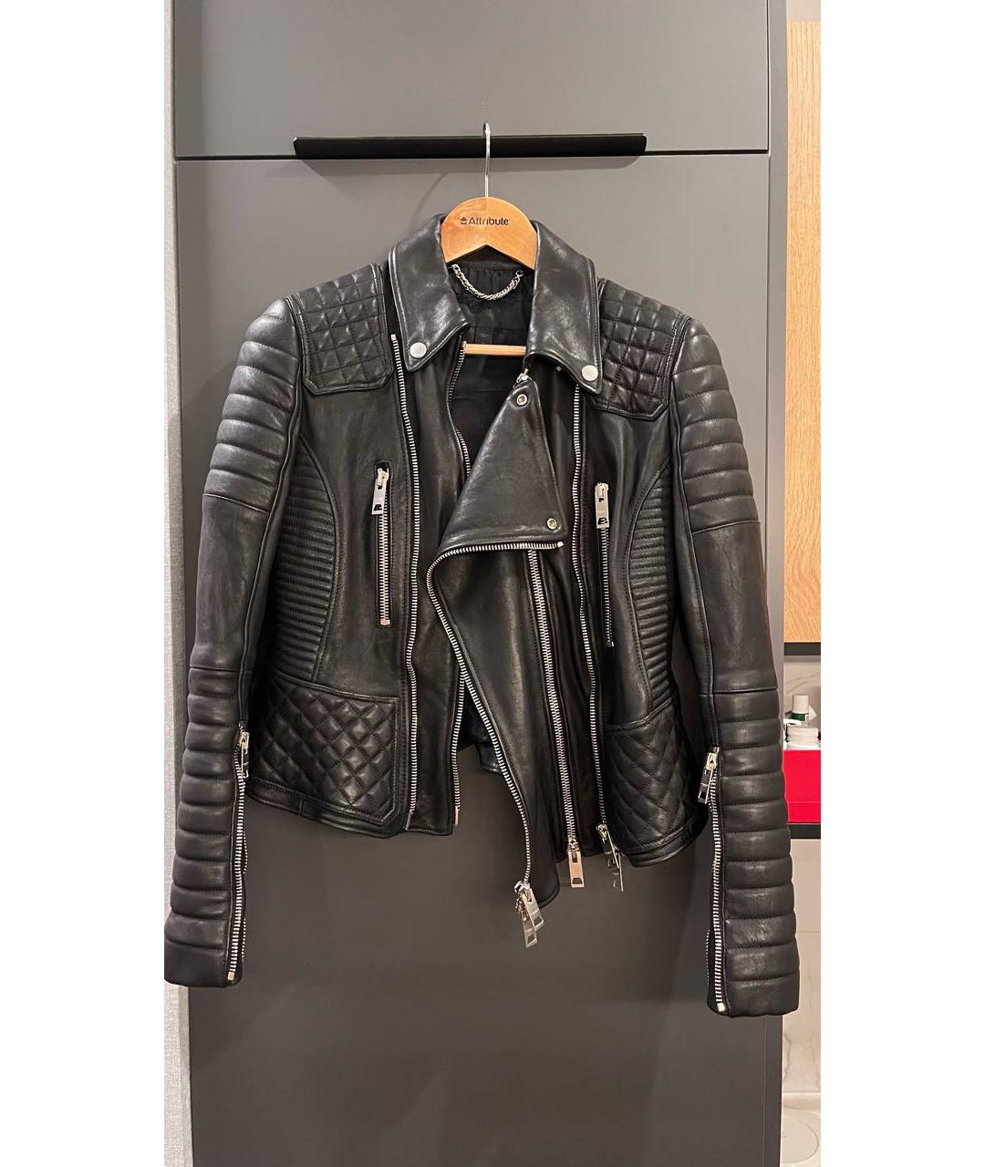 BURBERRY Черная кожаная куртка, фото 9