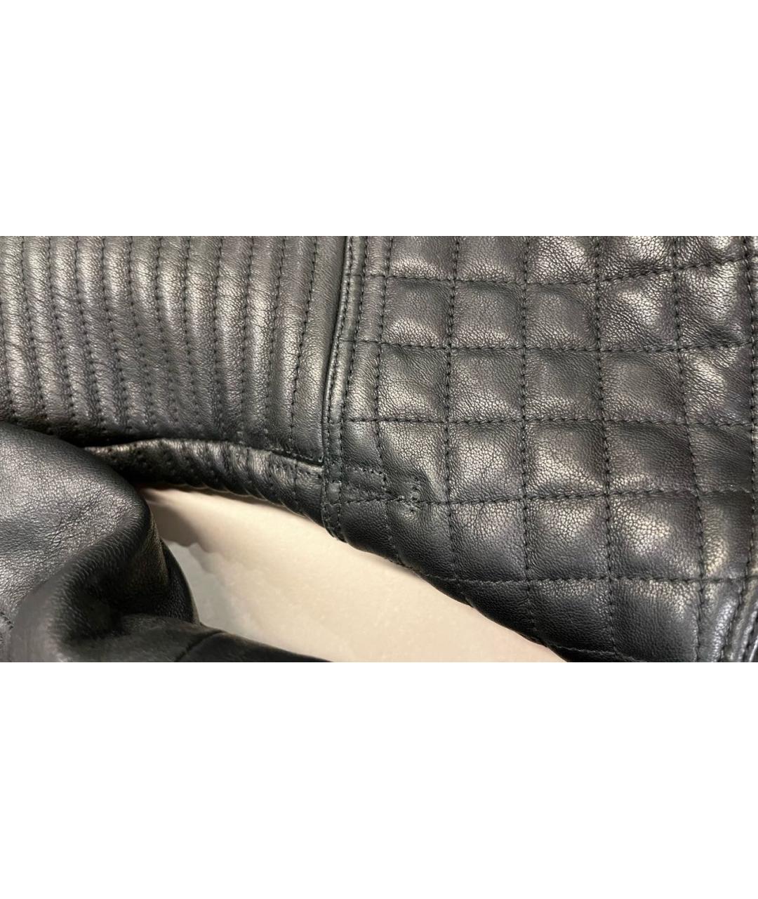 BURBERRY Черная кожаная куртка, фото 7