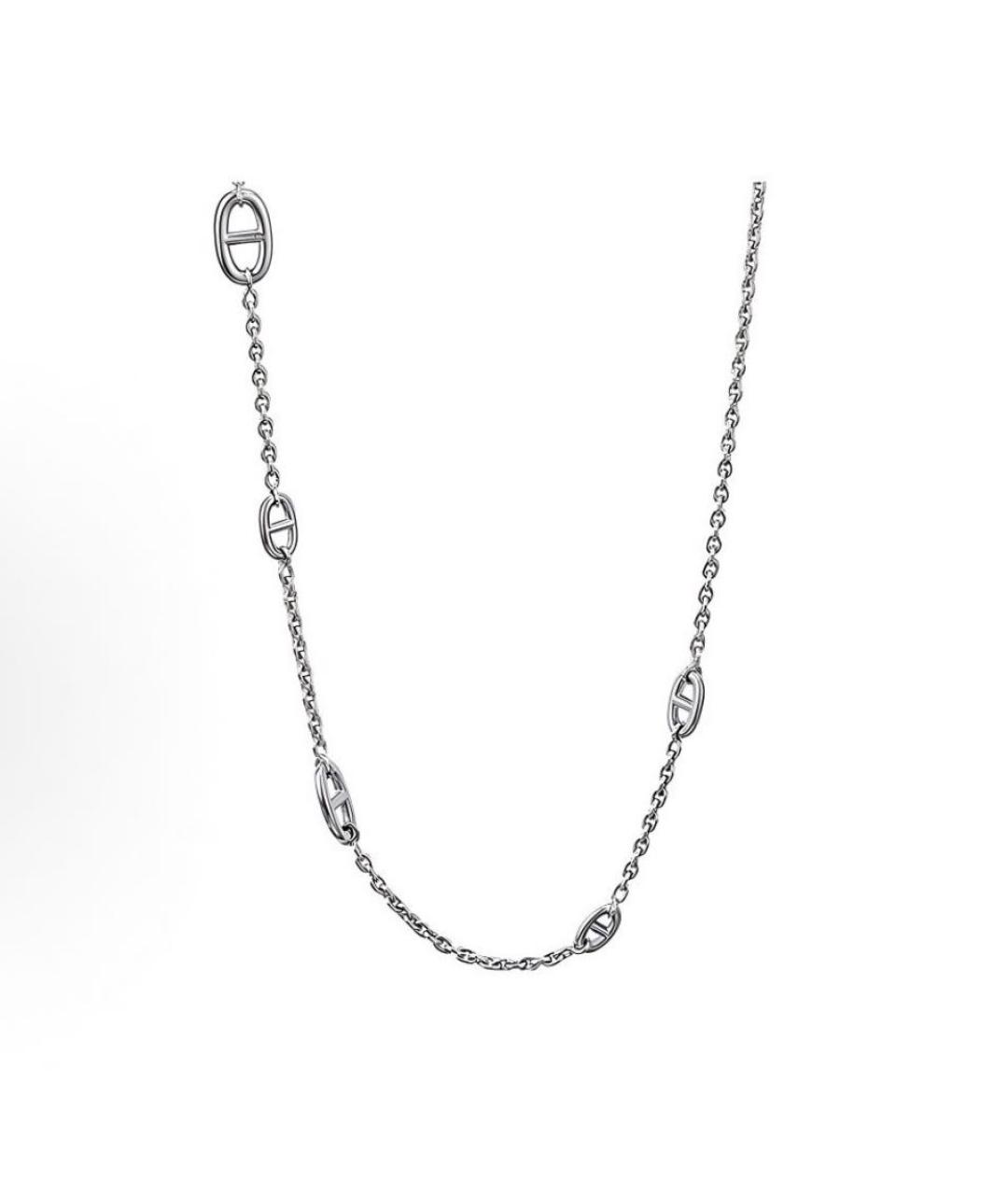HERMES Серебряное серебряное колье, фото 7